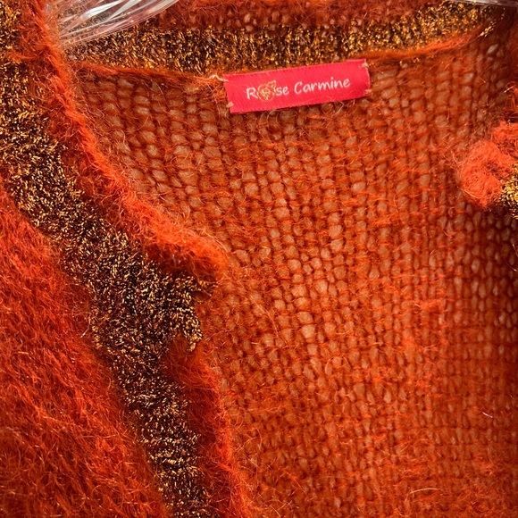 Rose Carmine Tie Dye Long Cardigan - Picture 3 of 4